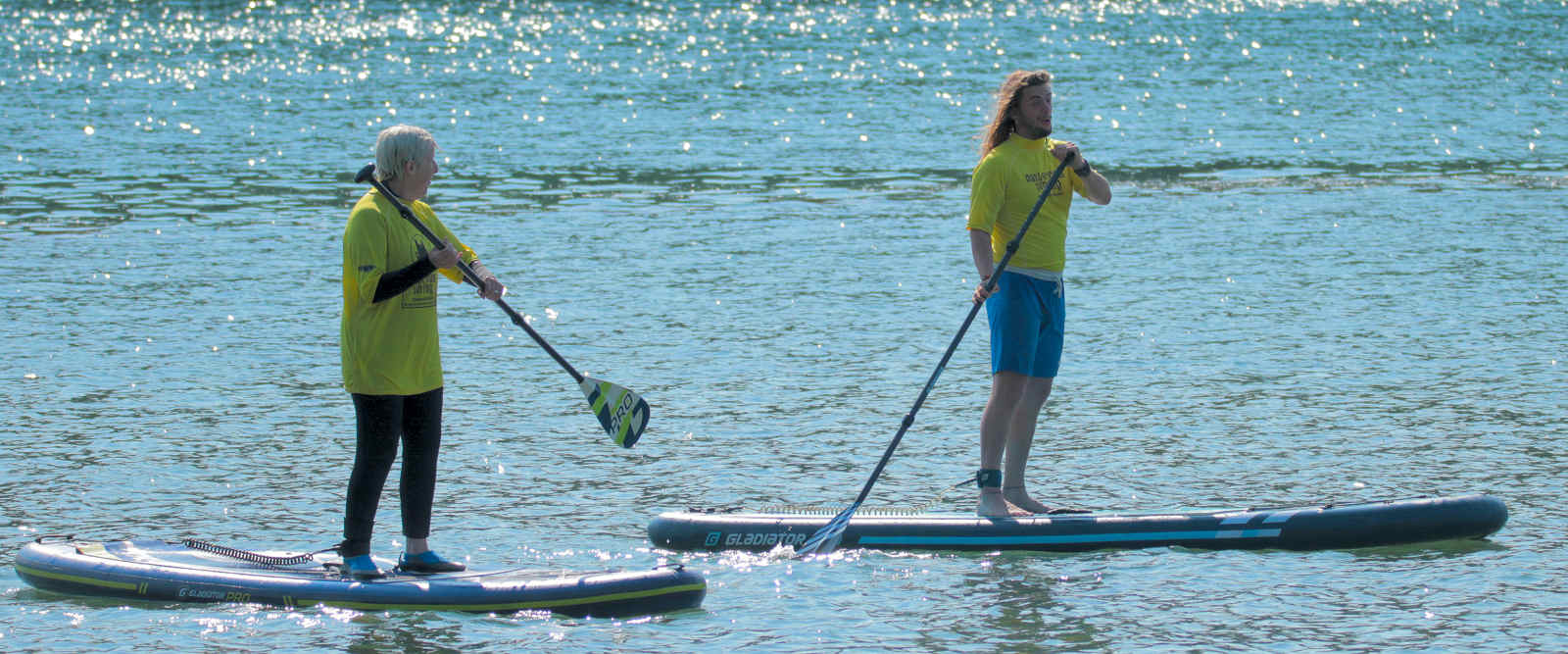 Stand-up paddleboarding on the Cleddau river, Pembrokeshire