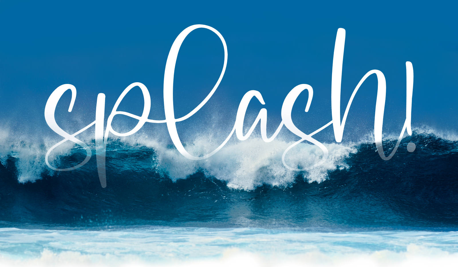 Splash! Wales watersports wave motif